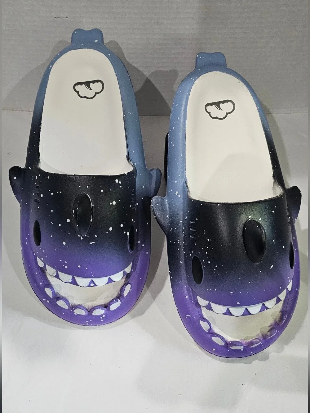 Cloud Shark Galaxy Slides Cloudshark 42-43 Men's 8/9 Women's 10/11 NEW  Tik Tok